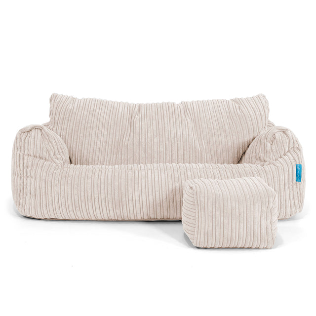 Josephine Sitzsack Sofa für Kinder 1-5 Jahre - Cord Elfenbein 02