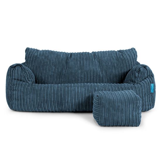 Josephine Sitzsack Sofa für Kinder 1-5 Jahre - Cord Marineblau 02