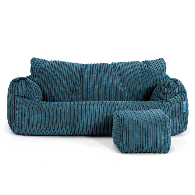 Josephine Sitzsack Sofa für Kinder 1-5 Jahre - Cord Marineblau 02