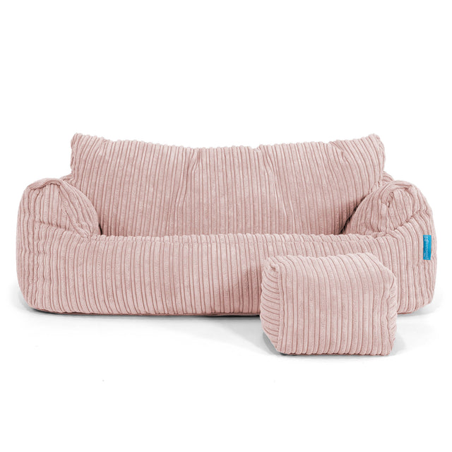 Josephine Sitzsack Sofa für Kinder 1-5 Jahre - Cord Rosa 02