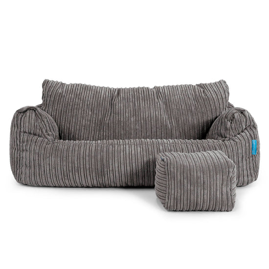 Josephine Sitzsack Sofa für Kinder 1-5 Jahre - Cord Graphitgrau 02