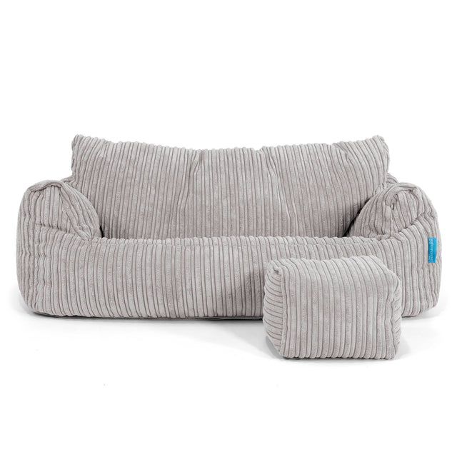 Josephine Sitzsack Sofa für Kinder 1-5 Jahre - Cord Silbergrau 02