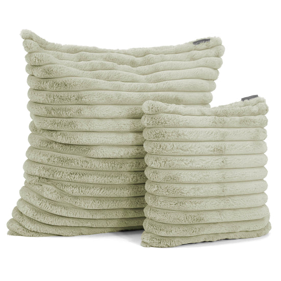 Dekokissen / Sofa Kissenbezug 47 x 47cm - Ultra Plüsch Cord Salbeigrün 02