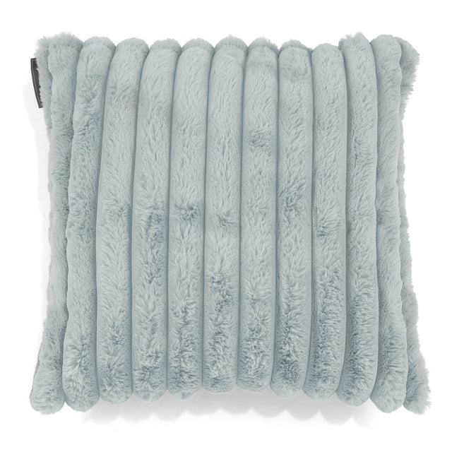 Dekokissen / Sofa Kissenbezug 47 x 47cm - Ultra Plüsch Cord Taubenblau 01