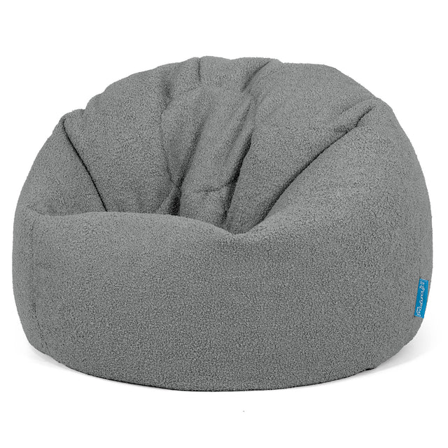 Klassicher Kindersessel Sitzsack 1-5 jahren - Bouclé Grau 01