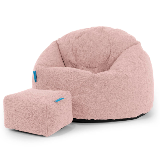 Klassicher Kindersessel Sitzsack 1-5 jahren - Bouclé Pink 02