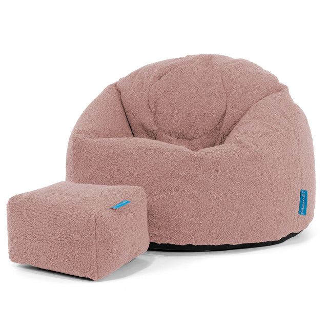 Klassicher Kindersessel Sitzsack 1-5 jahren - Bouclé Pink 02