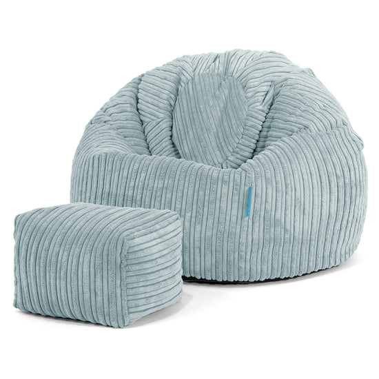 Klassicher Kindersessel Sitzsack 1-5 jahren - Cord Mintgrün 02