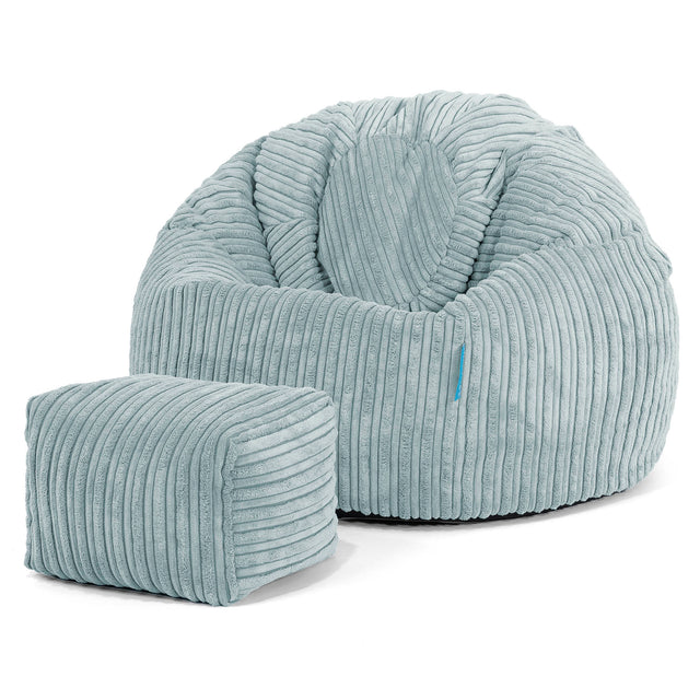 Klassicher Kindersessel Sitzsack 1-5 jahren - Cord Mintgrün 02