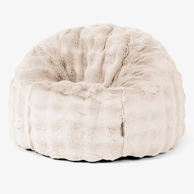 Klassischer Sitzsack Sessel - Bubble Pelz Creme 01