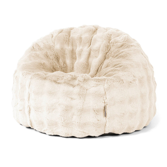 Klassischer Sitzsack Sessel - Bubble Pelz Creme 01