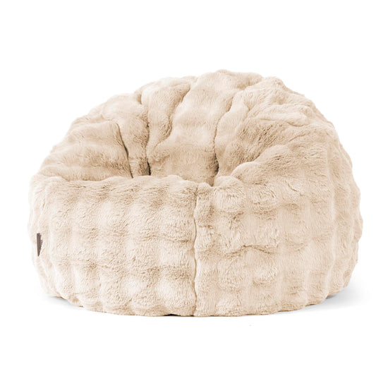 Klassischer Sitzsack Sessel - Bubble Pelz Creme 01