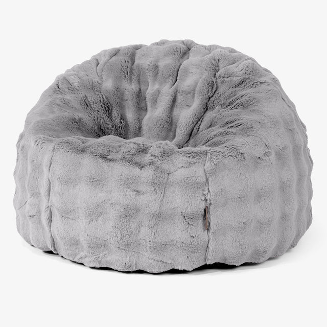 Klassischer Sitzsack Sessel - Bubble Pelz Grau 01