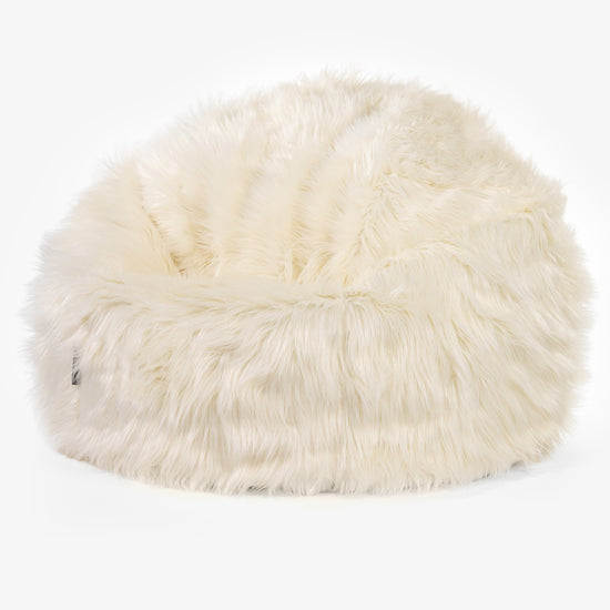 Klassischer Sitzsack Sessel - Mongolisches Kunstfell Crème 01