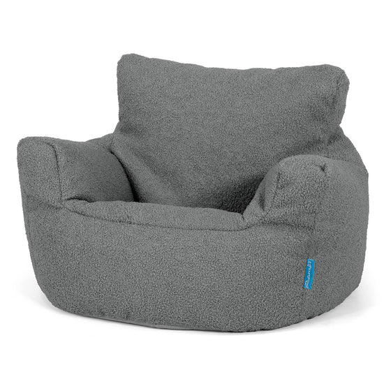 Klein Kindersessel Sitzsack 1-3 jahren - Bouclé Grau 01