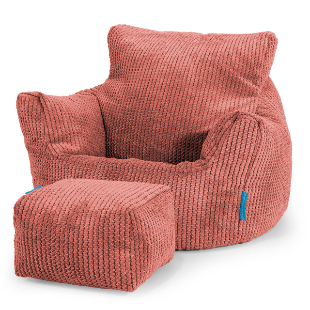 Klein Kindersessel Sitzsack 1-3 jahren - Pom Pom Kurbisorange 02