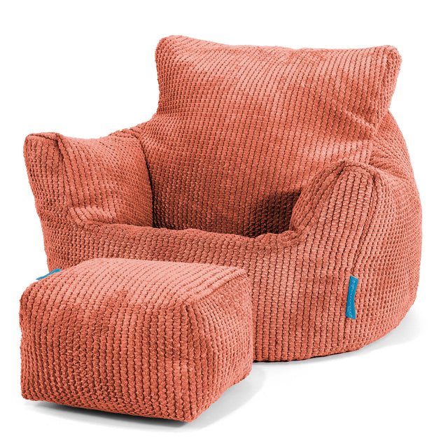 Klein Kindersessel Sitzsack 1-3 jahren - Pom Pom Kurbisorange 02