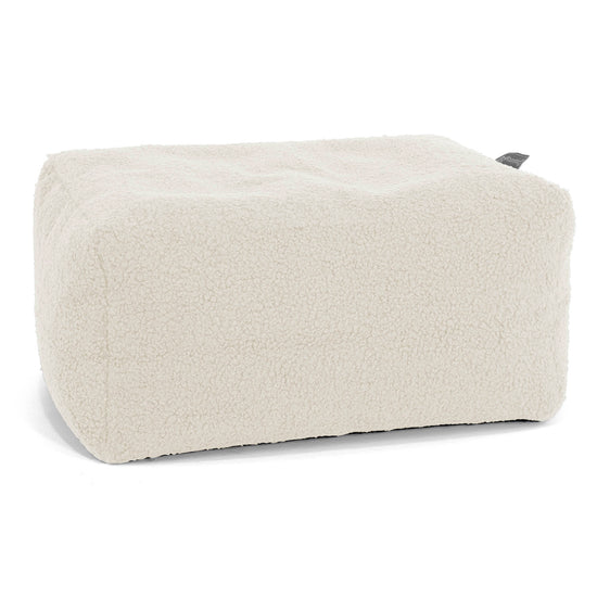 Kleiner Fußhocker - Bouclé Elfenbein 01