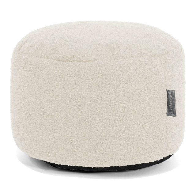 Kleiner Fußhocker - Bouclé Elfenbein 01