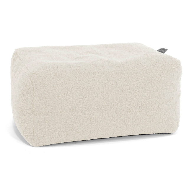 Kleiner Fußhocker - Bouclé Elfenbein 01