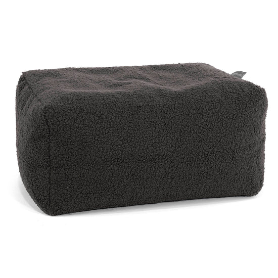 Kleiner Fußhocker - Bouclé Graphitgrau 01