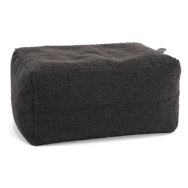 Kleiner Fußhocker - Bouclé Graphitgrau 01