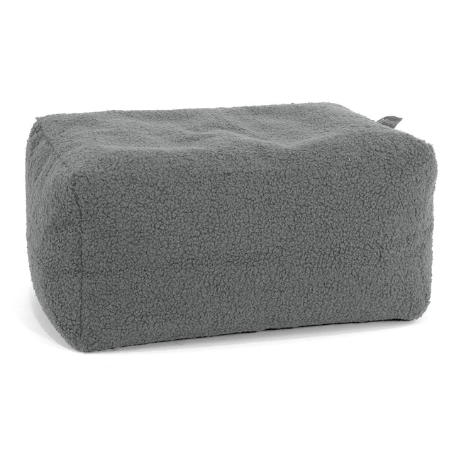 Kleiner Fußhocker - Bouclé Grau 01
