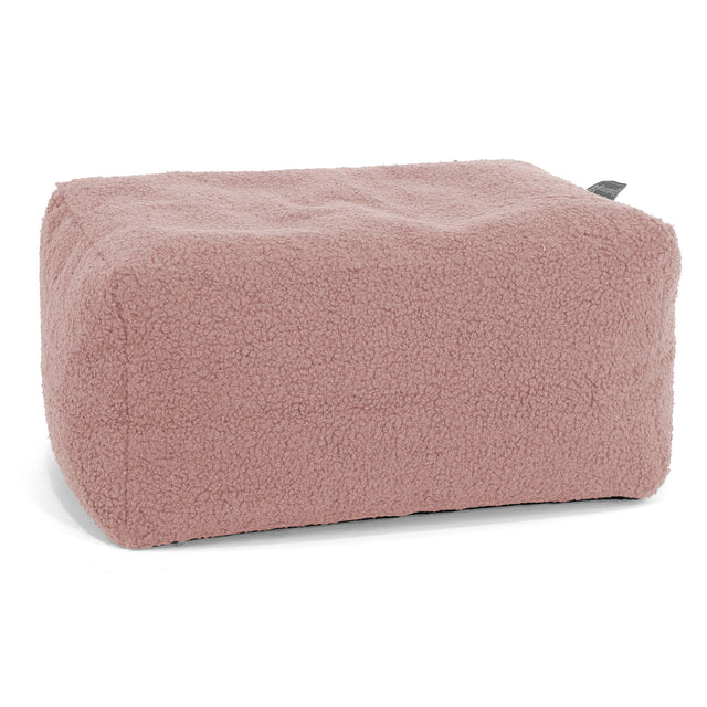 Kleiner Fußhocker - Bouclé Pink 01