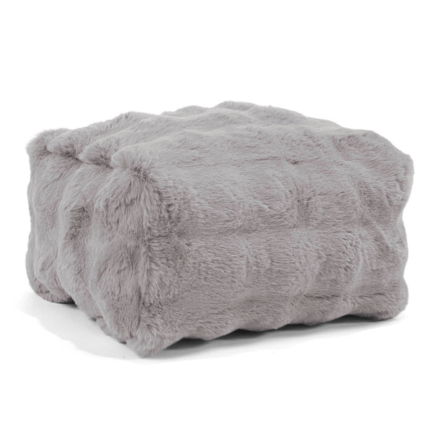 Kleiner Fußhocker - Bubble Pelz Grau 01