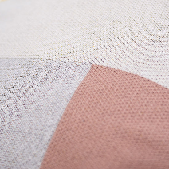 Kleiner Fußhocker - Gestrickte Farbblock Grau 03