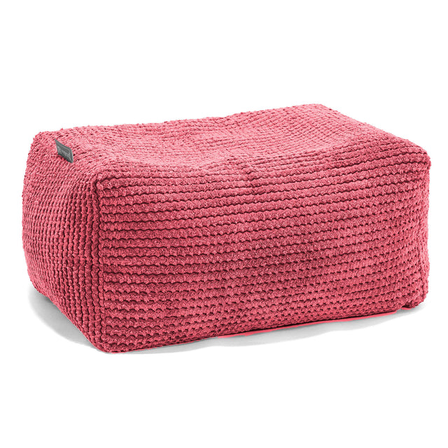 Kleiner Fußhocker - Pom-Pom Pastellrot 01