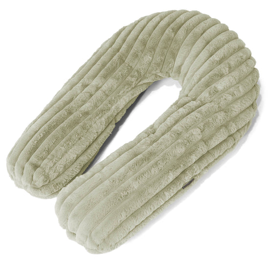 Knuddelkissen - Ultra Plüsch Cord Salbeigrün 01
