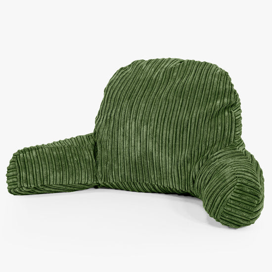 Lesekissen mit Rückenstütze - Cord Nadelwaldgrün 01