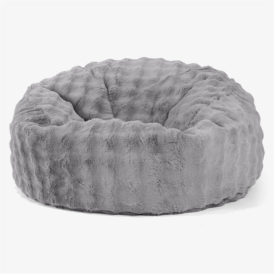 Mammoth Sofa Sitzsack XXL - Bubble Pelz Grau 01