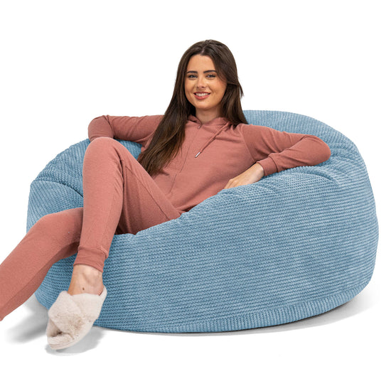 Mammoth Sofa Sitzsack XXL - Pom-Pom Himmelblau 01