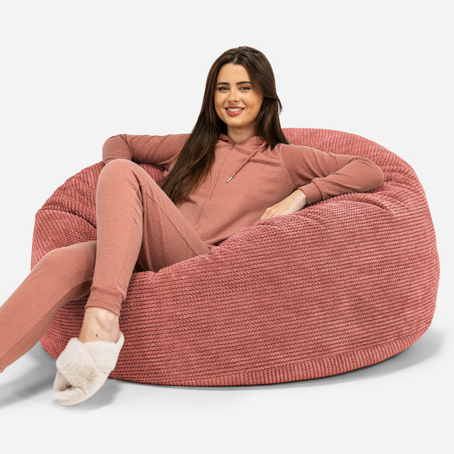 Mammoth Sofa Sitzsack XXL - Pom-Pom Kürbisorange 01