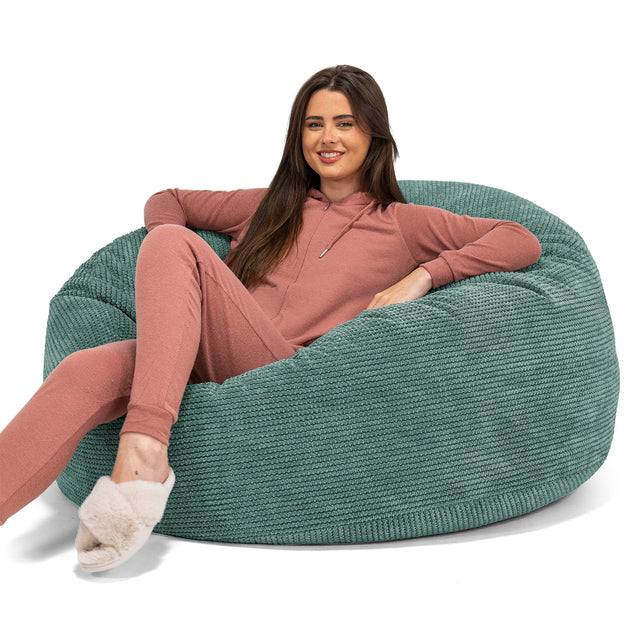 Mammoth Sofa Sitzsack XXL - Pom-Pom Moosgrün 01