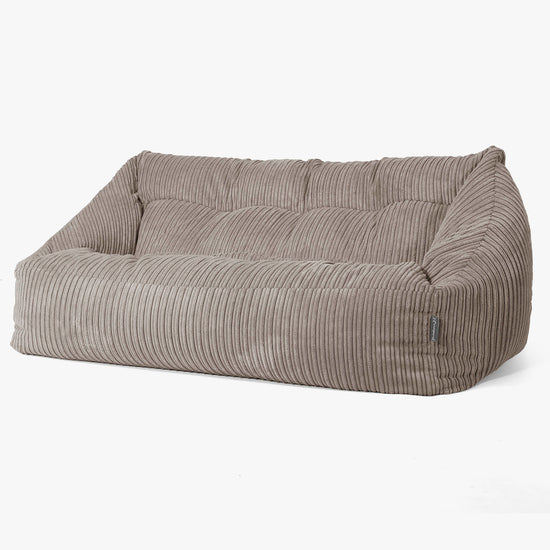 Maya Sitzsack Sofa - Cord Beigegrau 03