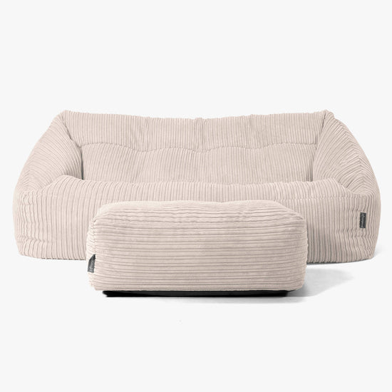 Maya Sitzsack Sofa - Cord Creme 02