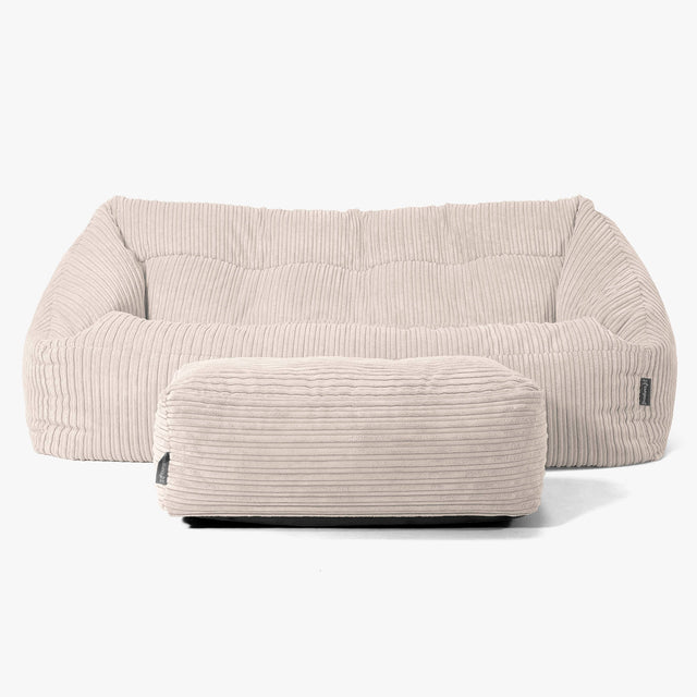 Maya Sitzsack Sofa - Cord Creme 02