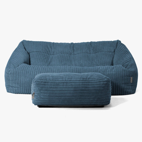Maya Sitzsack Sofa - Cord Marineblau 02