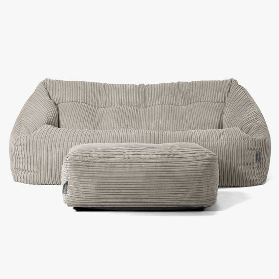 Maya Sitzsack Sofa - Cord Nerzfarben 02