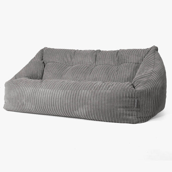 Maya Sitzsack Sofa - Cord Schiefergrau 03