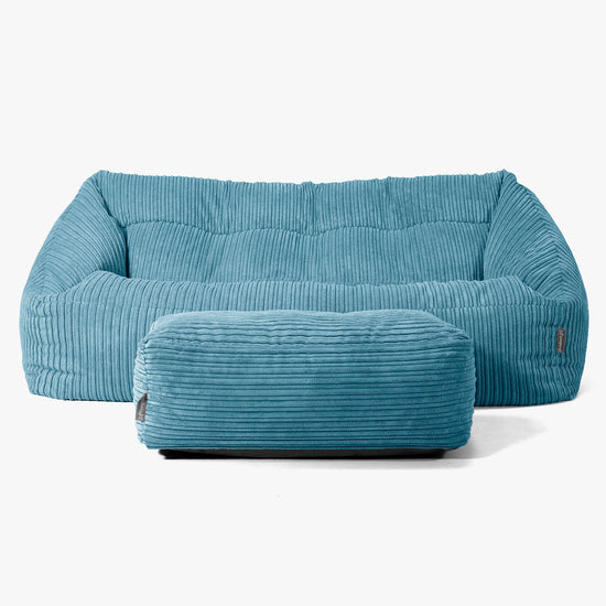 Maya Sitzsack Sofa - Cord Turkis 02