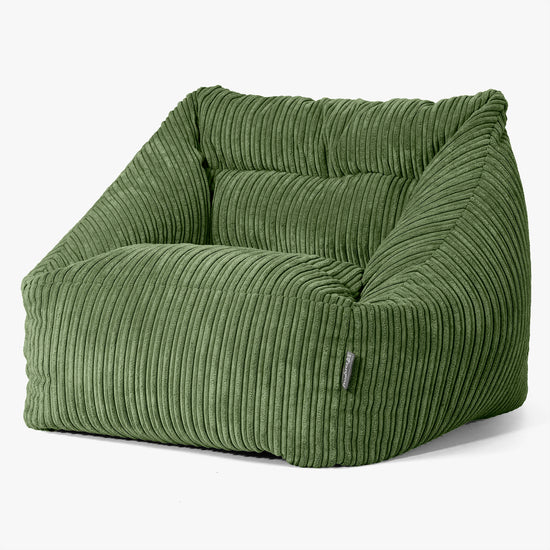 Maya Sitzsack Stuhl - Cord Nadelwaldgrun 01