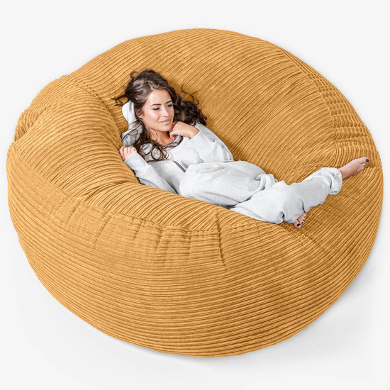 Mega-Mammoth Sofa Sitzsack XXL - Cord Goldhonig 01