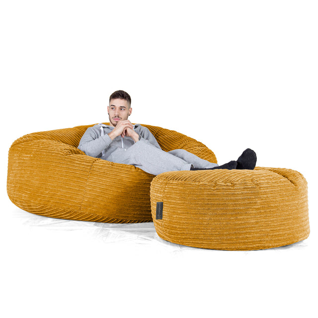 Mega-Mammoth Sofa Sitzsack XXL - Cord Goldhonig 02