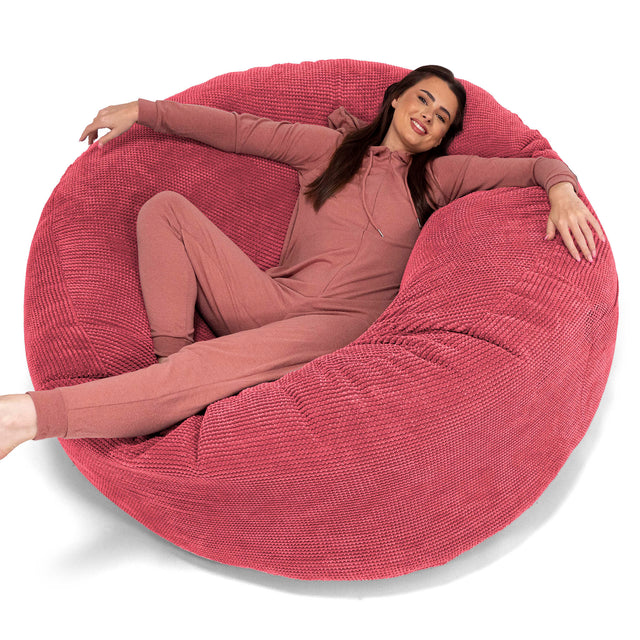 Mega-Mammoth Sofa Sitzsack XXL - Pom-Pom Pastellrot 01