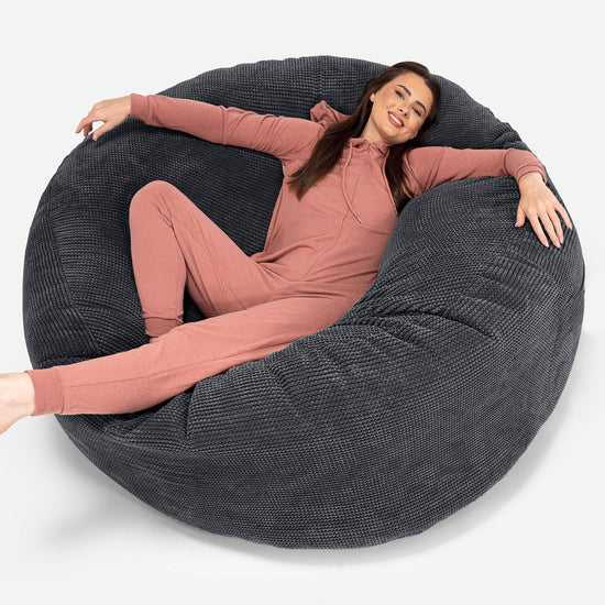 Mega-Mammoth Sofa Sitzsack XXL - Pom-Pom Schwarz 01