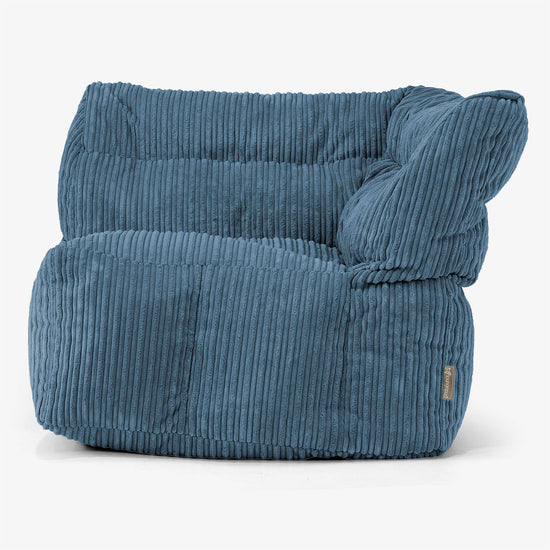 Modulares Sofa Sitzsack, Linkes Eckteil - Cord Marineblau 01